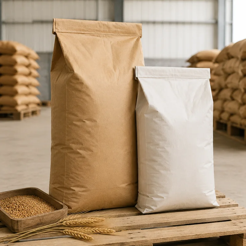 Unbranded paper valve bags for agriculture and fertilizers